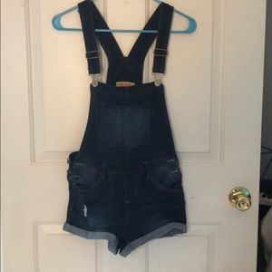 Denim Short Overalls